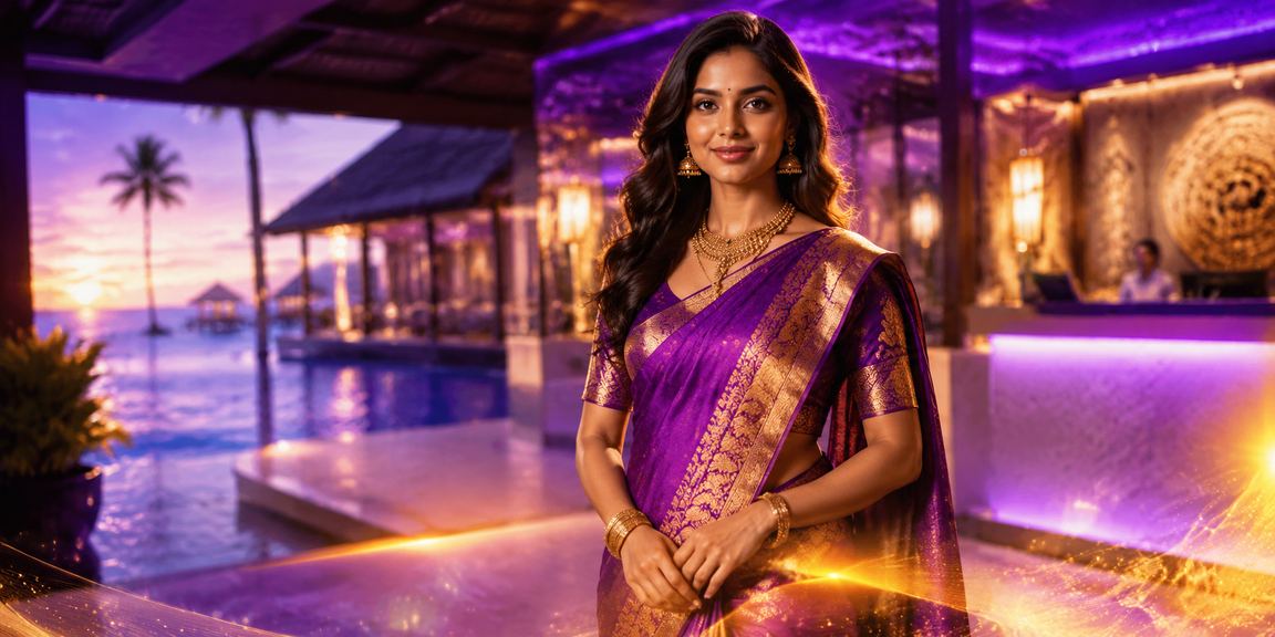 Modern casino entertainment in Kerala with blue and gold theme